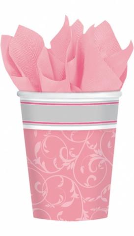 Communion Blessing Pink Paper Cups - 12 Pack