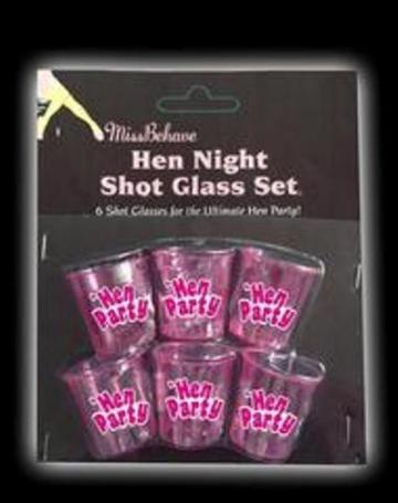 Hen Night Shot Glass Set - 6 Pack