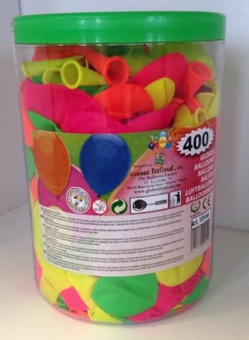 Fluorescent Balloons - 400 Pack