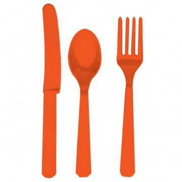 Orange Party Cutlery