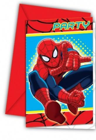Spiderman Invitations - 6 Pack