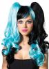 white and blue wig
