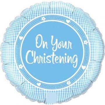 On Your Christening Foil Balloon - Blue