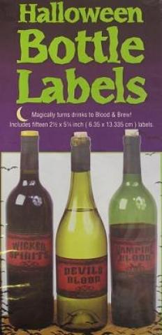 Halloween Wine Bottle Labels