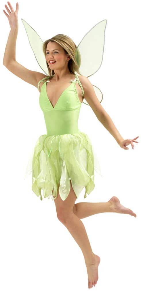 Tinker Bell Disney Girls Costume Detachable Dress 
