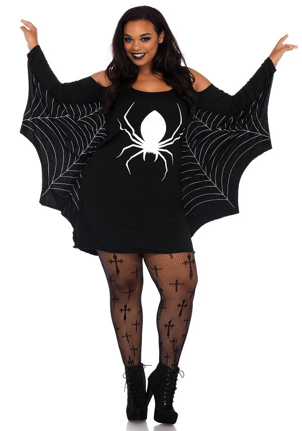 spider web tights plus size