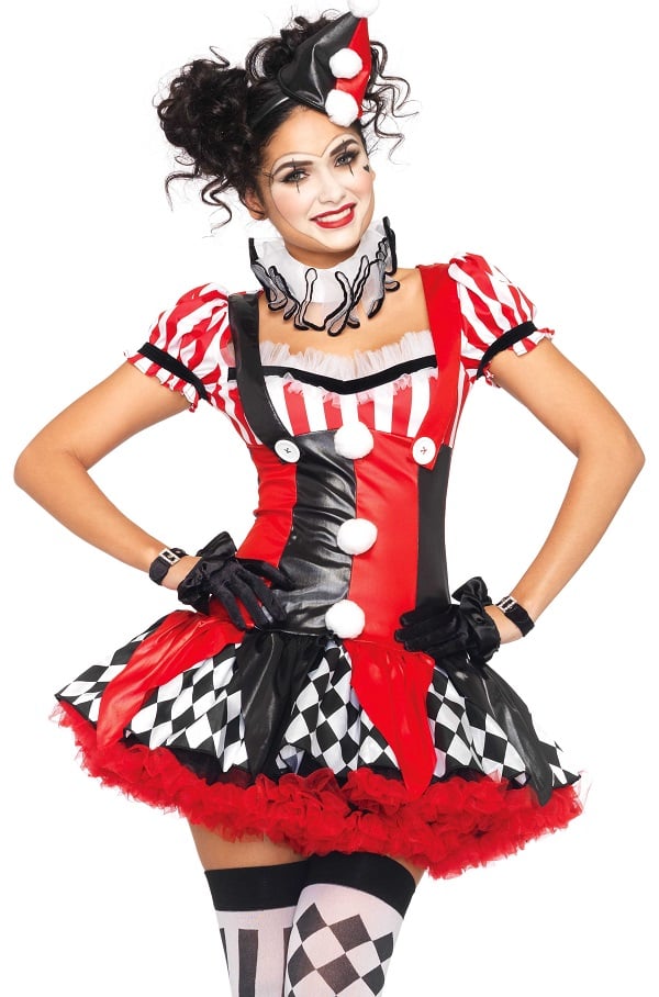 Ladies Harlequin Clown Costume