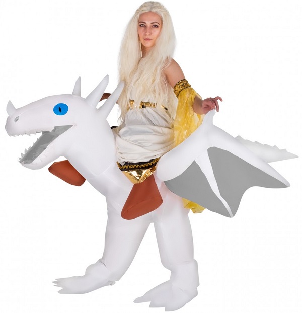 Ride on Dragon Costume - White