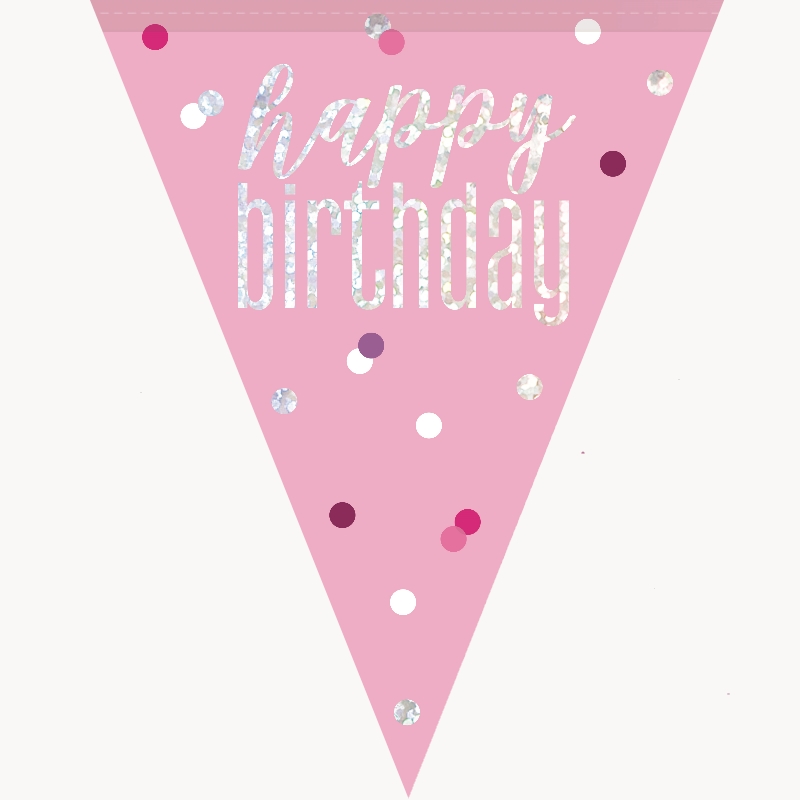 thumbnail image 2 of Shatchi 40th Birthday Glitz Pink Foil Banner – 12ft Party Wall Decor 2 of 6