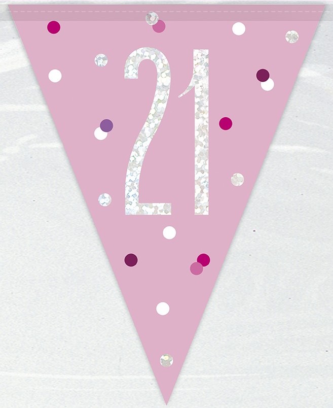 thumbnail image 2 of Shatchi 40th Birthday Glitz Pink Foil Banner – 12ft Party Wall Decor 2 of 6
