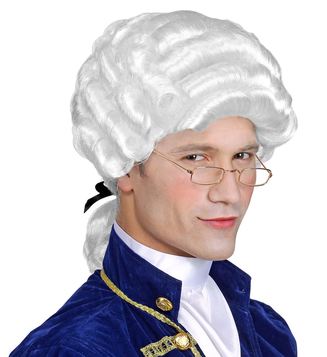 Colonial Man Wig - White