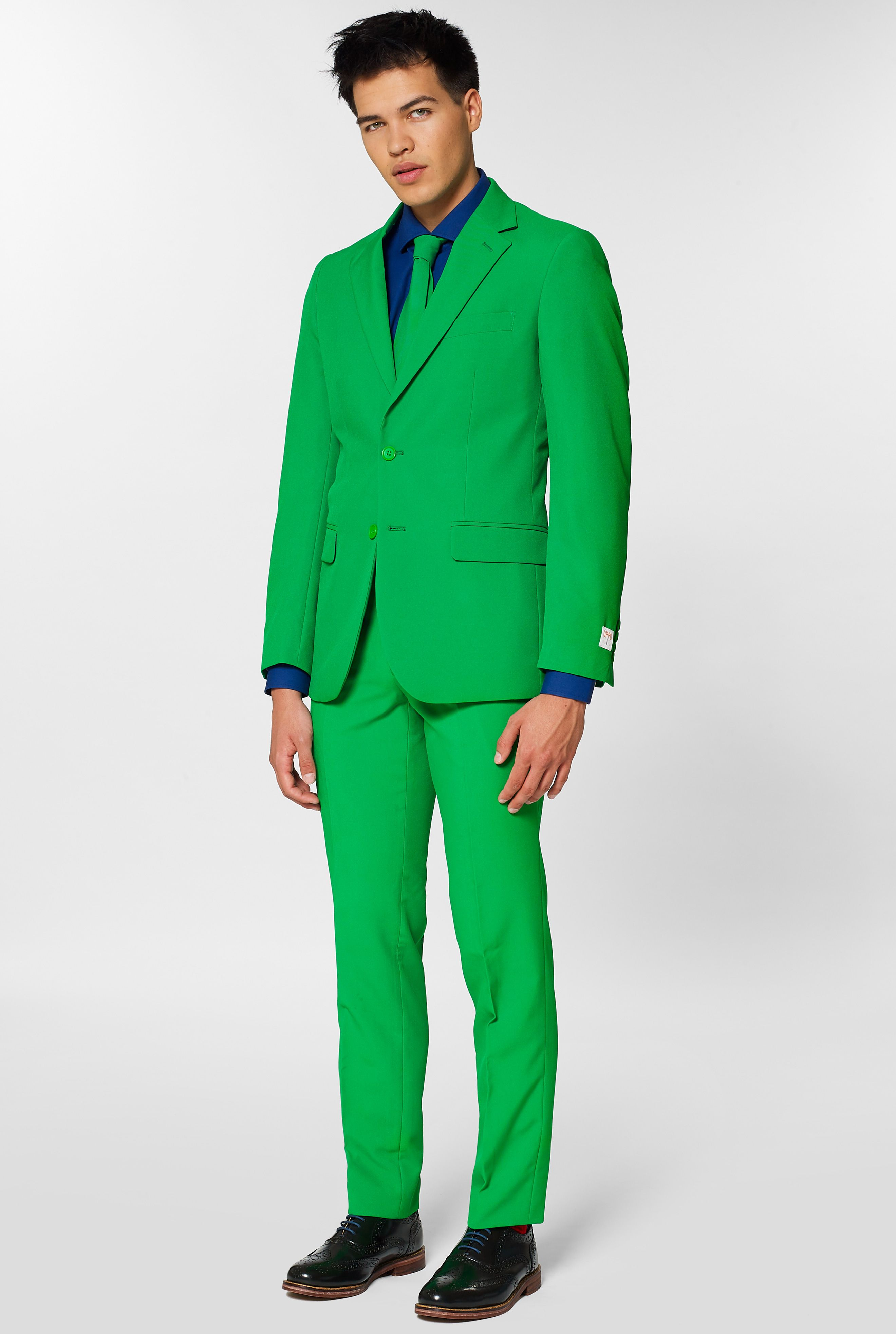 Jacket And Tie opposuits Evergreen Solid Green Suit for Men Coming with Pants 