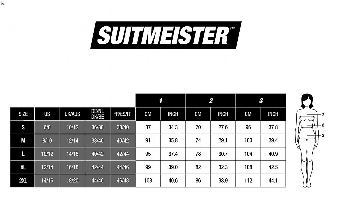 Suitmeister Size Chart