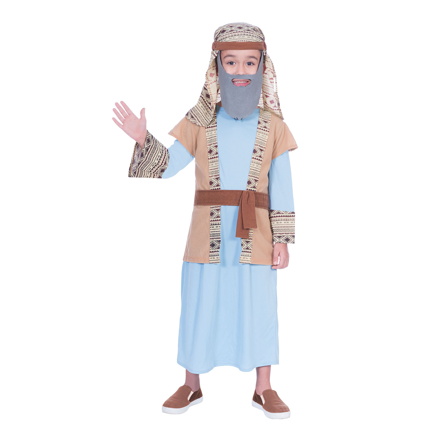 Shepherd Costume With Beard - Kids