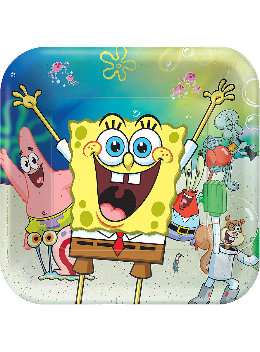 8 Pack SpongeBob SquarePants Paper Plates