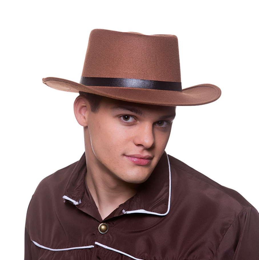 Brown Western Gunslinger Hat
