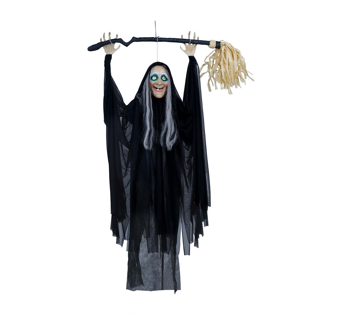 Animated Hanging Witch Decoration