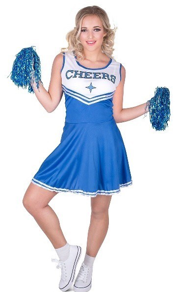 Plus Size Blue Cheerleader Costume