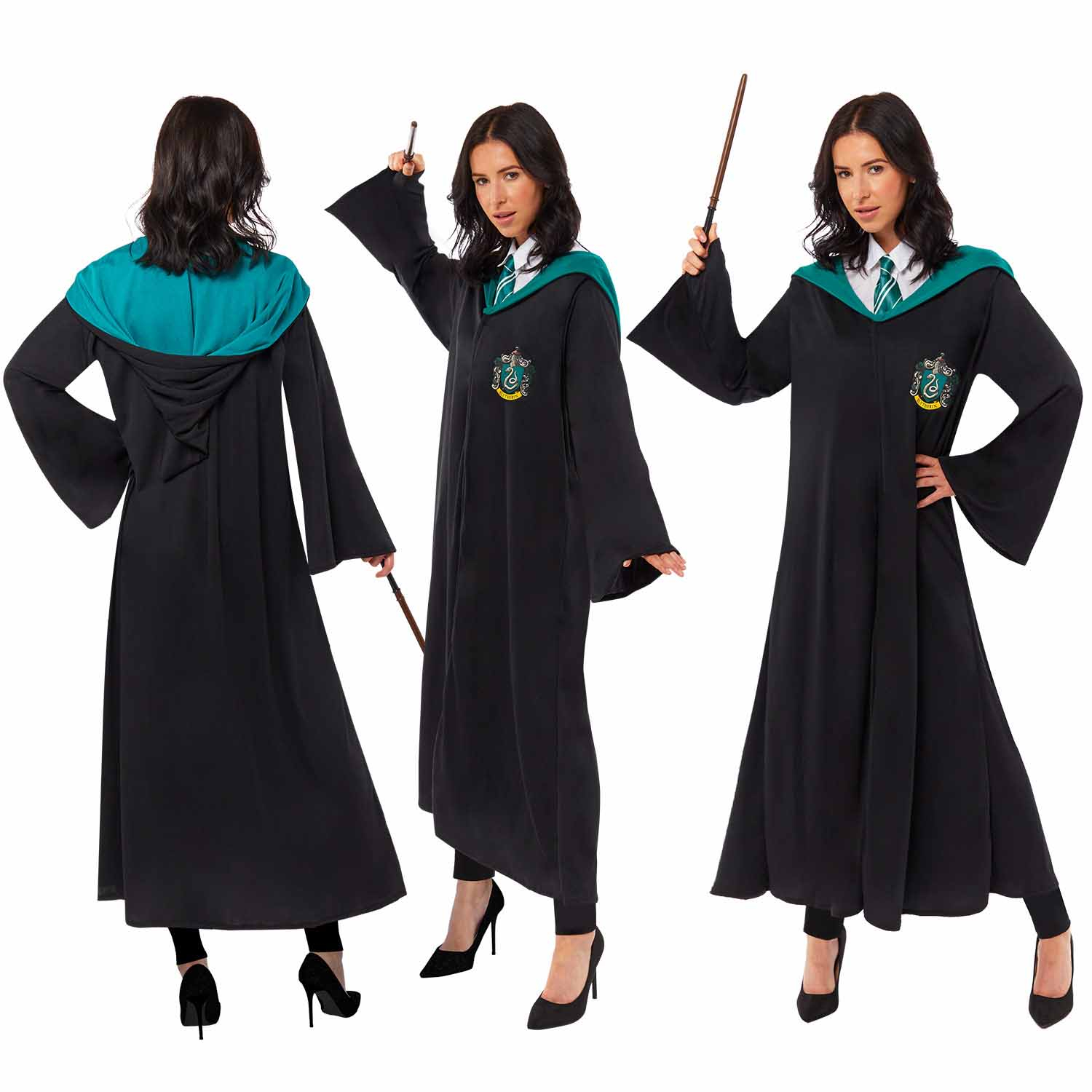 Harry Potter Slytherin Robe Men's Halloween Fancy-Dress Costume for Adult,  Regular Standard