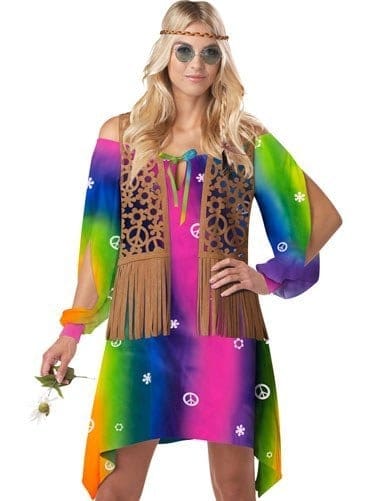 Ladies Hippie Chick Multi Costume