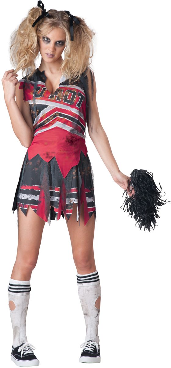 Sprt Halloween Adult Cheerleader Costume Sz L Dress… - Gem