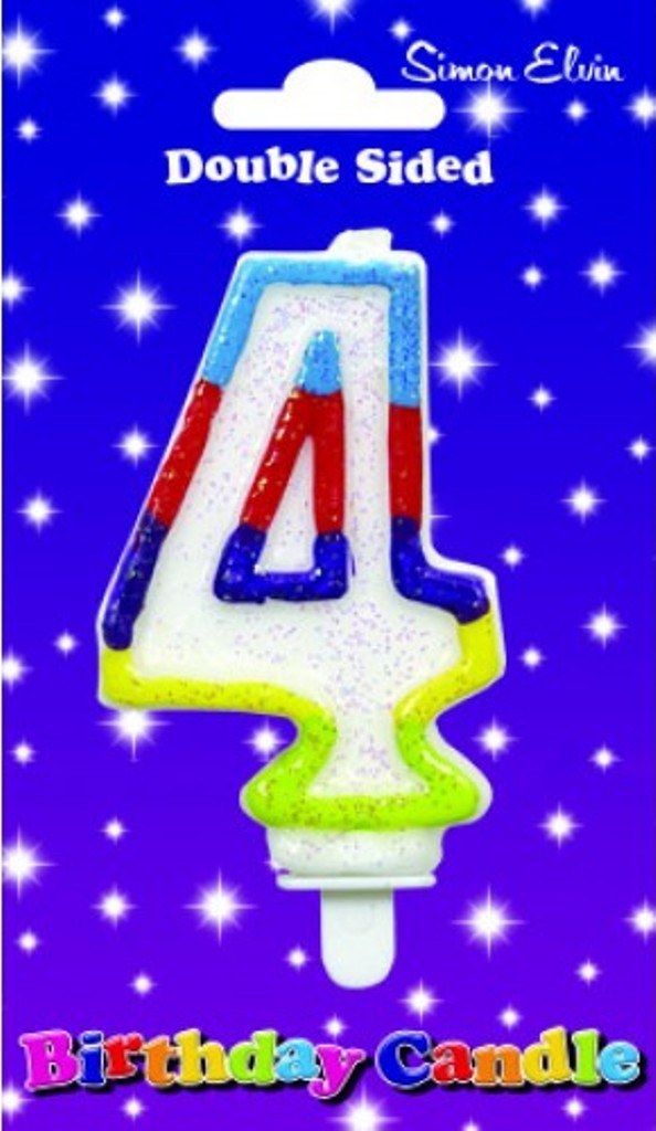 4 Birthday Number Candle