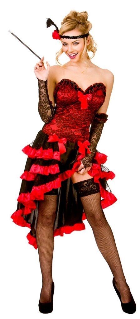Ladies Purple Showgirl Burlesque Costume – Fancy Dress For Halloween Parties, Size 14-16