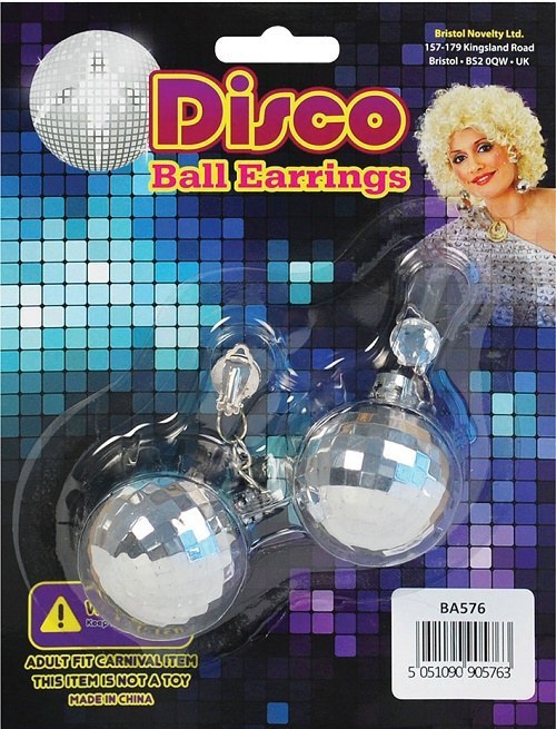 Disco Ball Earrings - Silver