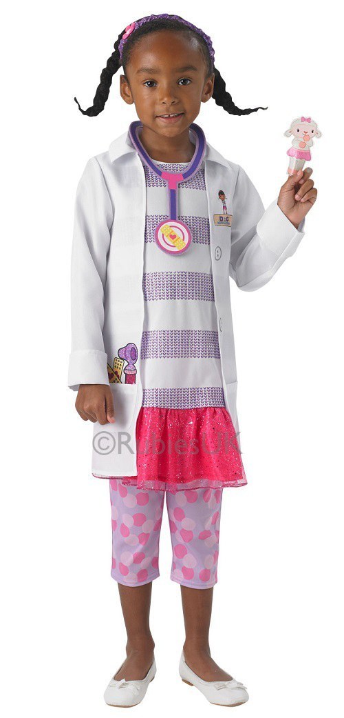 Girls Dressing Gown Disney Doc Mcstuffins 2-6 Years Old 