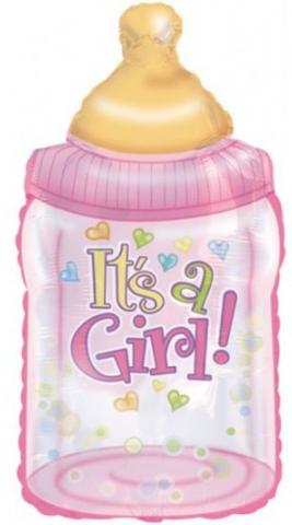 "Its A Girl" Bottle Foil Balloon - 38.5"