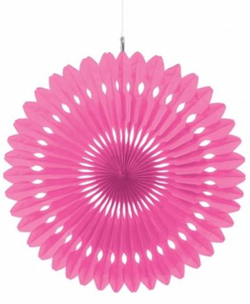 Bright Pink Hanging Fan Decoration