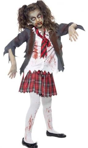 Childs School Girl Zombie Costume