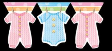 Baby Clothes Flag Banner