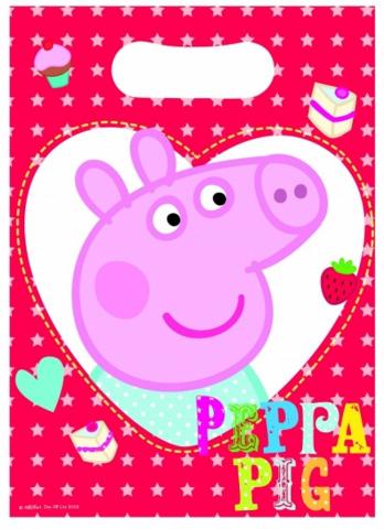 Peppa Pig Loot Bags - 8 Pack