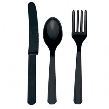 Black Party Cutlery