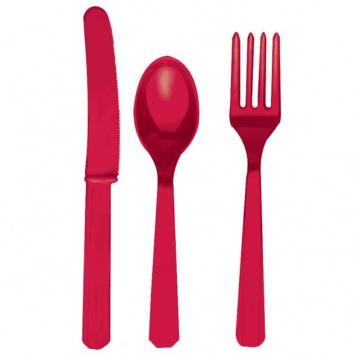 Red Party Cutlery