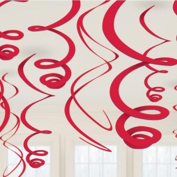 Red Hanging Swirls Decoration