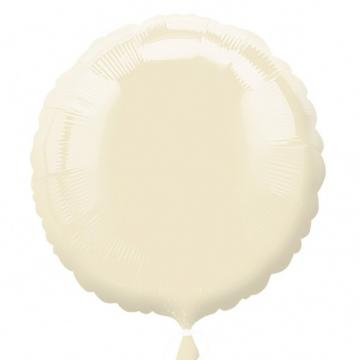 Round Pearl Ivory Foil Balloon - 18"