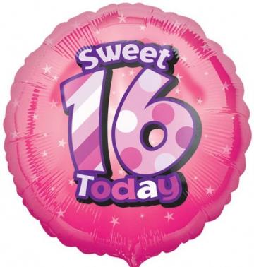 Sweet 16 Today Foil Balloon - 17"