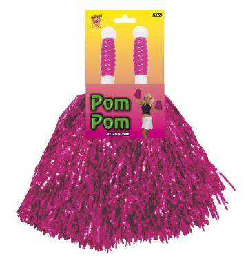 Pink pom poms