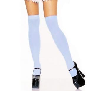 Nylon Thigh High Stockings - blue