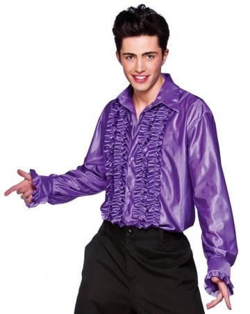 Purple Ruffle Disco Shirt