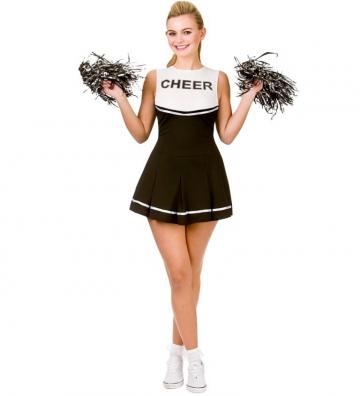Cheerleader Black/White Costume
