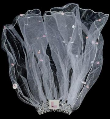 Flashing L plate tiara with veil