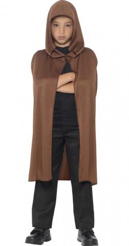 brown hooded cape - kids