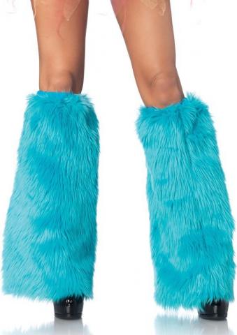Furry leg warmers TURQUOISE