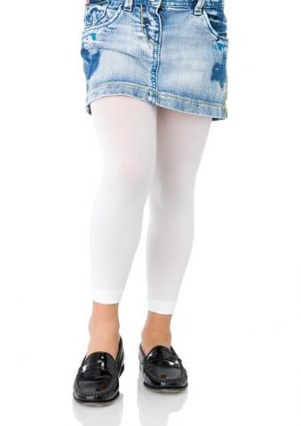 Childrens Footless Tights - White