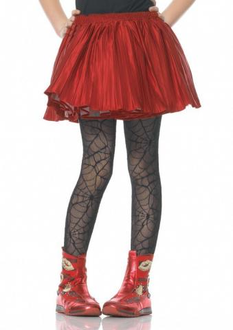 Children's Spider Web Tights -  Black