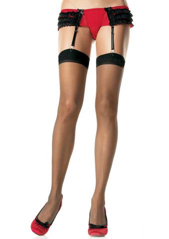 Plus Size Sheer Stockings - Black