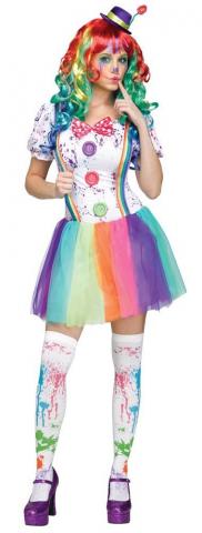 Crazy Colour Clown Costume